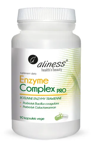 Aliness Enzymkomplex PRO 90 Kapseln - Vitamine & Mineralien, unterstützt das allgemeine Wohlbefinden mit einer speziellen Enzymformel für optimale Verdauung.