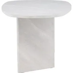 Grönvik Esstisch oval 100x220 cm - Modernes Design in Weiß - Esstisch in ovaler Form, 220x100 cm, ideal für Familienessen und festliche Anlässe. Elegante weiße Betonfarbe und robustes MDF-Material für Langlebigkeit.