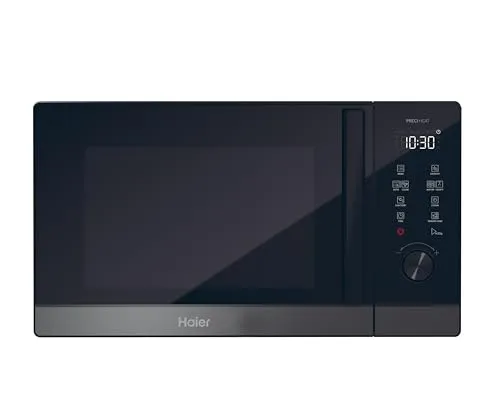 Haier Series 4 HAMCI25FBS4TBST Kombi-Mikrowelle, Konvektion, 25 l, Leistung 900-2100 W, Grill, 10 Leistungsstufen, 16 Funktionen, Touchscreen, Air Fry, Dampfgaren, Automenus, Schwarz