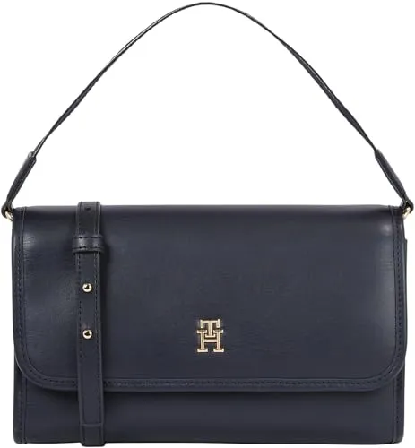 Tommy Hilfiger TH Monotype Schultertasche 26 cm - Blau - Stylische Handtasche in Blau, ideal für den Alltag mit praktischem Schulterriemen und hochwertigem Design.
