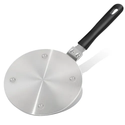 Induktion Adapterplatte 24cm - Wärme-Induktions-Diffusor mit abnehmbarem Griff - Kochfelder: Hochwertige Induktion Adapterplatte aus Aluminiumlegierung für gleichmäßige Wärmeverteilung und Schutz Ihrer Töpfe. Ergonomischer Griff für sicheren Halt und flexible Nutzung auf Gas-, Glas- und Elektrokochfeldern.