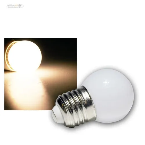 LED-Tropfenlampe E27 warmweiß mit 9 SMDs Birne 230V E 27 zB für Lichterketten