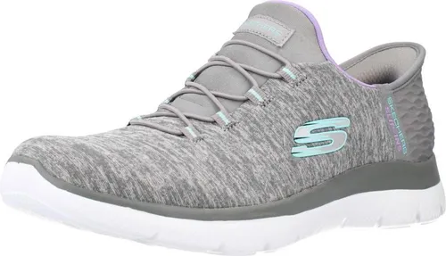 Skechers Damen Summits Dazzling Haze Sneaker, grau, 39 EU - Damen-Sneaker mit Hands Free Slip-ins für müheloses Hineinschlüpfen und luftgekühlter Memory-Foam Einlegesohle für besten Komfort.