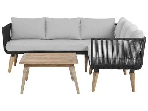 Gartenmöbel Set Akazienholz Hellbraun für 5 Personen