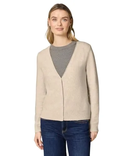 Street One Damen V-Neck Cardigan – Kuschelig & Stilvoll - Kuscheliger Strickcardigan mit V-Ausschnitt, Knopfleiste und Rippbündchen. Für ein angenehmes Tragegefühl und stilvolle Outfits im Alltag.
