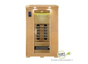 Artsauna Infrarotkabine Wärmekabine Oslo - Keramikstrahler, Ihre persönliche Wellness-Oase für Zuhause aus hochwertigem Hemlockholz