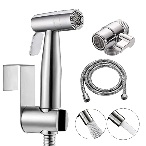 Handbrause, handgehaltenes Bidet-Toilettensprühgerät mit Dual-Modus (Jet/Stream)