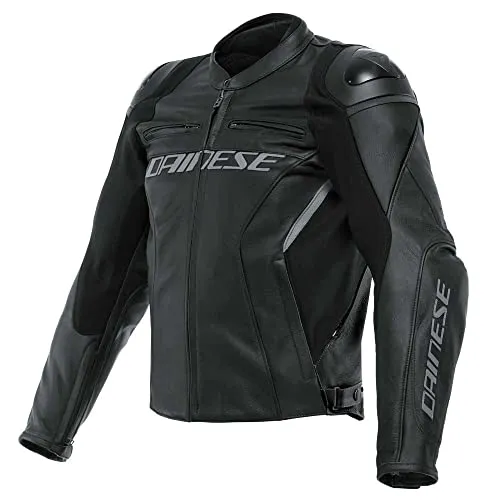 Dainese Racing 4 Motorrad Lederjacke (Black/Black,54)