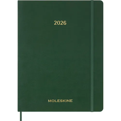 Moleskine Essential Planner 2025-2026 - Alben: Vertikaler Wochenkalender für 15 Monate mit flexiblen Einband und praktischen Zeitschlitzen von 7:00 bis 20:00 Uhr, ideal für eine strukturierte Planung.