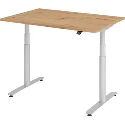 bümö Schreibtisch Xdlb, Wildeiche, Höhenverstellbar mit App-Steuerung - Ergonomischer Kinderschreibtisch mit stufenloser Höhenverstellung von 63-127 cm und Bluetooth-Funktion. Fördert aktives Arbeiten durch Erinnerungsfunktion und Kalorienüberwachung.