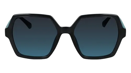 Calvin Klein Jeans CKJ21629S Damen-Sonnenbrille - Stylische Vollrand-Sonnenbrille für Damen mit grauem Kunststoff-Gestell und trendigen grau-blauen Gläsern, ideal für modebewusste Looks.
