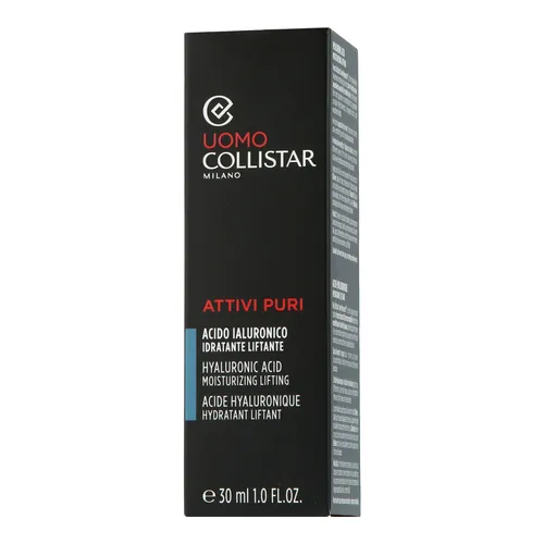 Collistar Man Attivi Puri Hyaluronic Acid 30 ml - Intensiv feuchtigkeitsspendendes Serum - Tagespflege mit Hyaluronsäure für eine strahlende, hydratisierte Haut und ein frisches Aussehen den ganzen Tag.