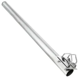 PremiumX Balkon-Halter 40cm Ø 48mm Stahl Mast Geländer-Halterung für Satelliten-Schüssel SAT-Antenne Ausleger Mastaufsatz Mast-Verlängerung