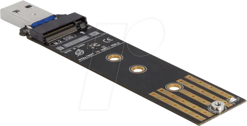 DELOCK 64197 - USB 3.1 Konverter - USB-Konverter für M.2 SATA/NVMe SSDs, ideal für Tests mit Plug & Play-Funktion und bis zu 10 Gbps Datentransferrate.