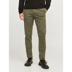 Chinohose JPSTMARCO ARTHUR CHINO SN - Olive Night, Gr. 28, Länge 32 - Widerstandsfähige Herren-Chinohose von Jack & Jones, ideal für entspannte Tage. Pflegeleichtes Material und schmal geschnittene Beinform sorgen für hohen Tragekomfort.
