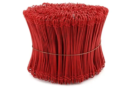 Zill Bindedraht DRILL rot 160 mm - 1000 Stück Edelstahl Typ 7028 - Seile - Robuster Bindedraht aus rostfreiem Edelstahl mit Ösen, ideal zum Verzurren und Befestigen im Garten oder Bau. Qualität Made in Germany!
