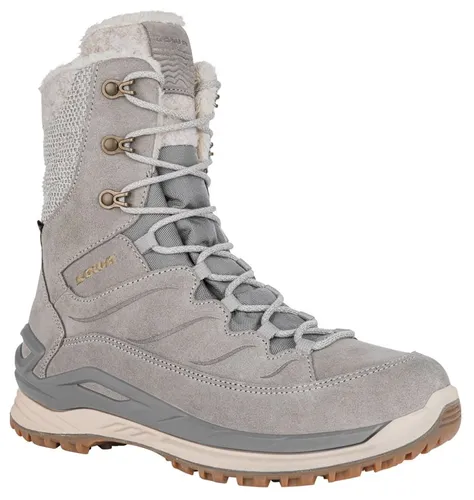 LOWA PROFESSIONAL 420417 CALCETA EVO GTX Ws - graue Schnürstiefel für Damen - Wanderschuhe mit Gore-Tex für Wasserdichtigkeit und Atmungsaktivität, ideal für kalte Wintertage dank warmer Einlegesohle und stabiler Laufsohle.