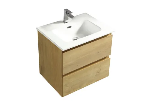 Alpenberger Badmöbel-Set - Eleganter Badezimmerschrank mit 2 Schubladen - Badmöbel-Set mit hochwertigem Keramik Waschbecken und 2 Softclose Schubladen, feuchtigkeitsresistent und ideal für ein modernes Badezimmer.