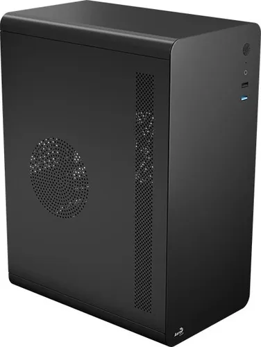 AeroCool CS-110-S-BK-v1 Mini-Tower Gehäuse - PC-Gehäuse im kompakten Mini-Tower-Format, bietet optimale Kühlung und elegantes Design für platzsparende Setups.