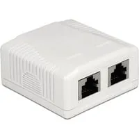 RJ-45 Anschlussdose 2 Port Cat.6a LSA weiß