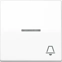 Jung AS591KO5KWW Wippe mit Lichtleiter, Symbol Klingel, Duroplast, Serie AS, alpinweiß