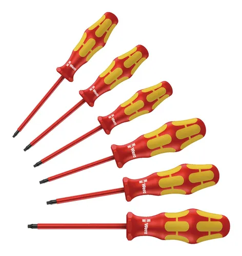 Wera 167 i 6 Schraubendrehersatz - 6-teilig, isolierte VDE Klingen für sicheres Arbeiten bis 1.000 Volt, ideal für Profis und Heimwerker