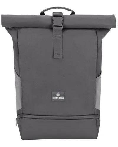 Johnny Urban Allen Large - Rolltop Rucksack in Dunkelgrau, aus recyceltem wasserabweisendem Polyester für Freizeit, Uni und Beruf