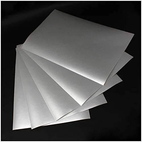 Din A4 Bogen Milchglasfolie 7805 silver frost glass Folie Bastelfolie selbstklebend Künstlerfolie Plotterfolie Plottfolie Basteln DIY (5er Set Din A4 Bögen)