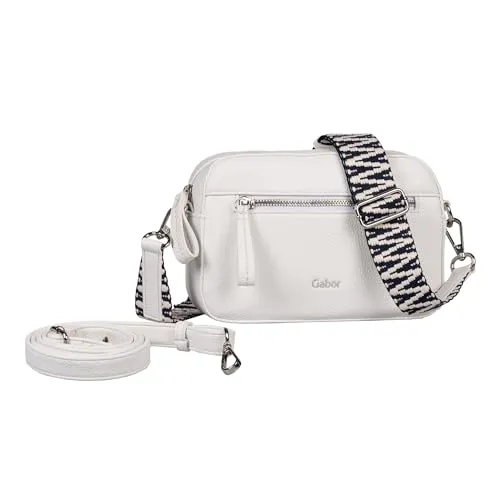 Gabor bags Silena Damen Umhängetasche - Stilvolle Handtasche in Weiß - Umhängetasche mit Reißverschlusshauptfach, flexiblen Trageoptionen und puristischem Design. Ideal für modebewusste Frauen, die Funktionalität und Stil schätzen.