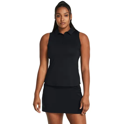 Under Armour Playoff Ärmelloses Polo Damen 1383613-001-S - Outdoor Tanktops & ärmellose Funktionsshirts für Damen, atmungsaktiv und ideal für Golferinnen, die Stil und Komfort bei warmem Wetter suchen.