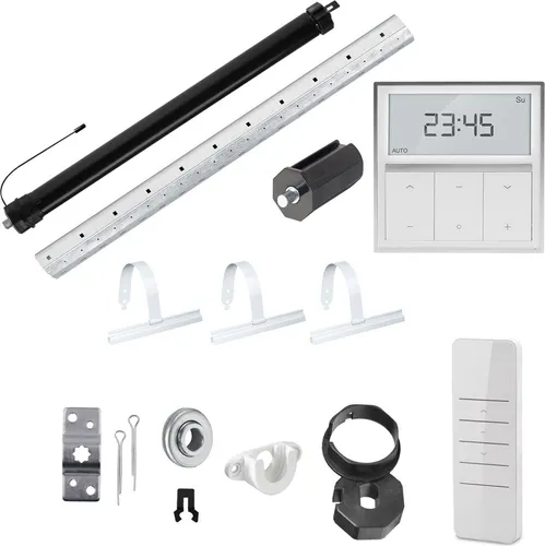 Komplett-Set | PRE4 13/14-40 inkl. Funkt-Timer Exquisit Wandsender | 13Nm = Zugkraft bis 36Kg | 40mm Achtkant Welle | Wellenlänge 100 | Rolladenmotor, Rolladenantrieb