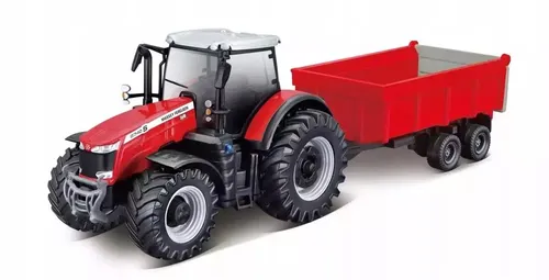 Farm Tractor Ferguson 8740S + wywrotka BBURAGO Bburago 4893993316625
