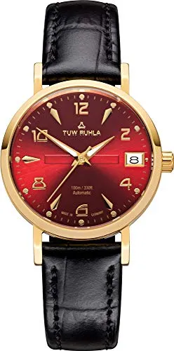 TUW Ruhla Thuringia Vintage 11132-043504 Damen Automatikuhr in rot von TUW Ruhla