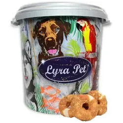 Lyra Pet® Kauringe mit Hühnerbruststreifen 5 kg - Hundefutter: Fettarmer Kausnack für Hunde, der die Kaumuskulatur stärkt und für langanhaltenden Kauspaß sorgt. Ideal für alle Hunderassen und praktisch im wiederverschließbaren Zip-Beutel!