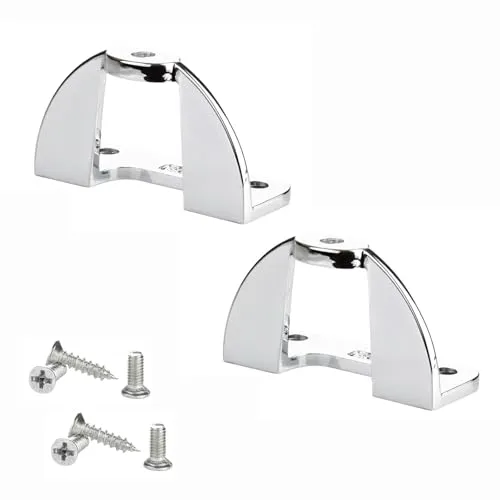 SOTECH 2er Set Möbelgriffadapter (45 x 19,5 x 26 mm, chrom poliert, max. Türdicke 20 mm) schnelle Montage, Griffadapter inkl. Montagematerial für Faltschiebetüren