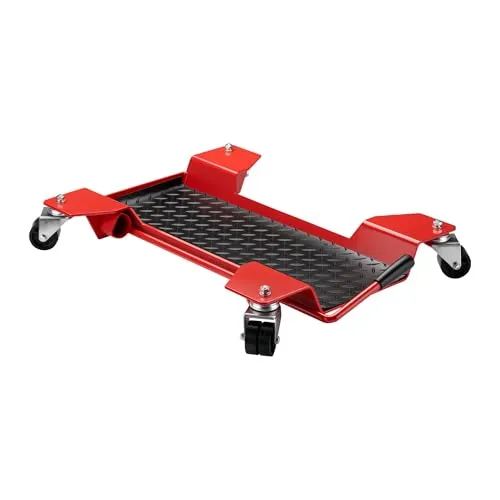 Motorrad Rangierhilfe Rangierschiene 60x42cm in rot von Wiltec