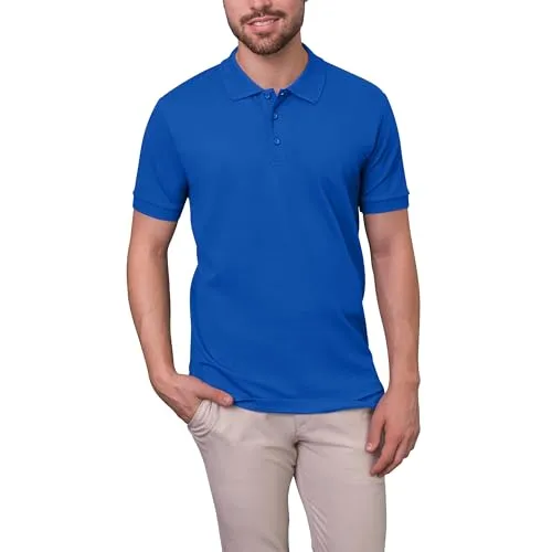 HRM Herren Luxury Stretch Polo, Royalblau, Gr. 2XL - Poloshirt für Herren aus 95% Baumwolle & 5% Elasthan, pflegeleicht bis 40°C waschbar, bietet hohen Tragekomfort und ist nachhaltig produziert.