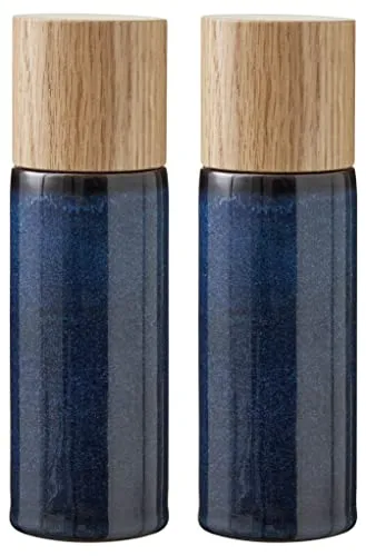BITZ Salz- und Pfeffermühle 2er-Set, 16,7 cm hoch, blau