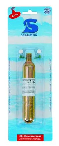 Secumar CO2-Ersatzpatrone 22g für Midi Junior Auto - CO2-Systeme: Hochwertige 22g CO2-Patrone für zuverlässige Sicherheit und optimale Funktionalität in Ihrem Midi Junior Auto.