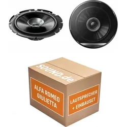 Pioneer TS-G1710F Einbaupaket für Alfa Romeo Giulietta 940 - Komplettset mit 16cm Doppelkonus-Lautsprechern für Alfa Romeo Giulietta (2010-2021). Einfache Installation dank Adapterringen und -steckern für besten Klanggenuss.