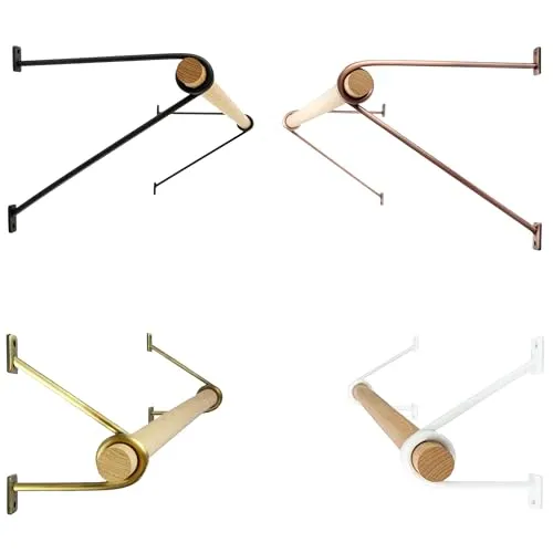 Natural Goods Berlin Wandgarderobe GARD Prenzlberg – Kleiderstangenhalterung für die Wand - Praktische Garderobenhalterung GARD Prenzlberg aus pulverbeschichtetem Stahl, individuell anpassbar für deine Kleiderstange. Ideal für kreatives DIY und stilvolle Ordnung in jedem Zuhause.