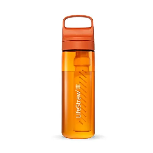 LifeStraw Go Serie - BPA-freie Trinkflasche mit Wasserfilter 650ml - Trinkflasche mit innovativem Wasserfilter, entfernt 99,999999% Bakterien und Mikroplastik, ideal für Reisen und den täglichen Gebrauch.