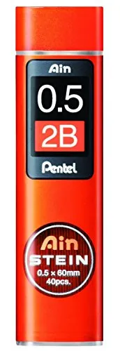 Pentel Ain STEIN C275 Feinmine, 40 Minen je Dose, 0.5 mm, Härtegrad 2B (1 Dose)