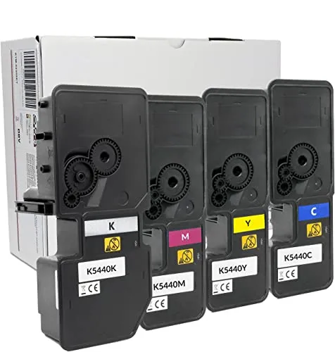 Kompatibel TK-5440 Toner Set für Kyocera - 4x Toner für Kyocera ECOSYS MA2100, PA2100 in schwarz, cyan, magenta und gelb. Hohe Kapazität von je 2400 Seiten bei 5% Deckung - ideal für kosteneffizientes Drucken!