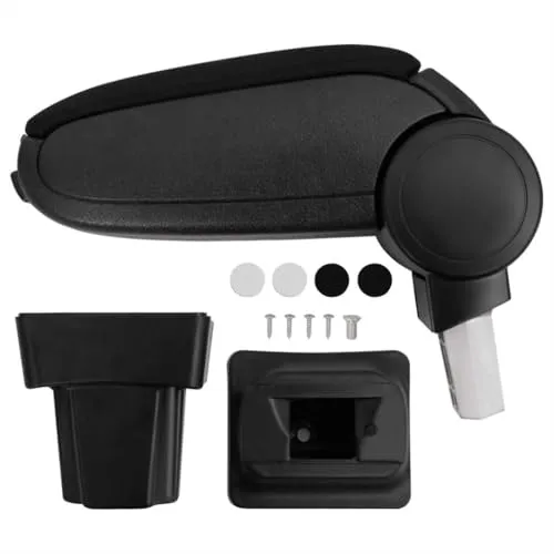 vidaXL Höhenverstellbare Auto Armlehne mit Stauraum - Armlehne mit extra Stauraum für Handys und Schlüssel, aus langlebigem ABS, ideal für komfortable Fahrten und einfache Montage.