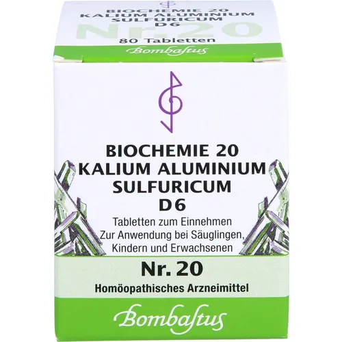 BIOCHEMIE 20 Kalium aluminium sulfuricum D 6 Tabl. 80 St PZN 04325118