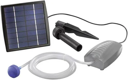 Esotec Teichbelüfter Solar AIR S - Solar Sauerstoffpumpe für Teich, effiziente Belüftung mit über 120l/h Luftmenge und einfache Montage