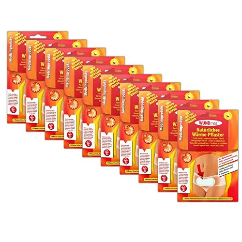 Wundmed Wärmepflaster für Regelschmerzen - 10er Set - Pflaster zur gezielten Wärmetherapie gegen Regelschmerzen, ideal für schnelle Linderung und entspannende Wärme während der Periode.