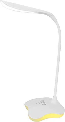 Eaxus® 2in1 LED Schreibtischlampe - Tischlampe Nachttischlampe USB oder Batteriebetrieben, Weiß
