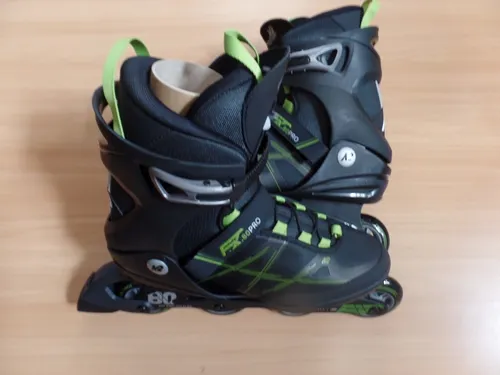 K2 Herren Inlineskates F.I.T. 80 PRO black_olive - Inliner für Einsteiger, leicht und atmungsaktiv mit vibrationsdämpfendem Tec Composite Rahmen und K2 Speed Lacing System für optimalen Komfort und Unterstützung.